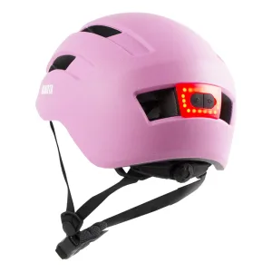 WX200L CASCO DE BICICLETA CON LUZ LED TRASERA ROSA