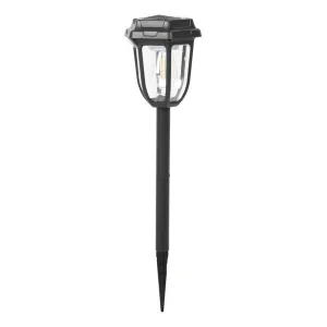 LUZEXT LUZ EXTERIOR LED CON PANEL SOLAR NEGRO