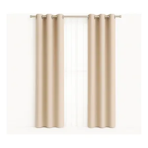 Dakota Cortinas De 2.6m 1.4cm Color Beige Pack 2
