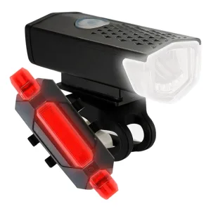 Kit Luces Usb Led Seguridad Bici Delantera Y Trasera +regalo